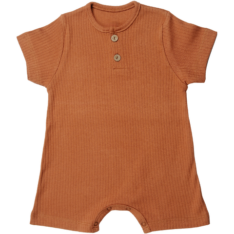 Rust Brown Short Jumpsuit
