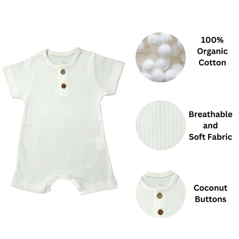 Off-White Newborn Baby Romper