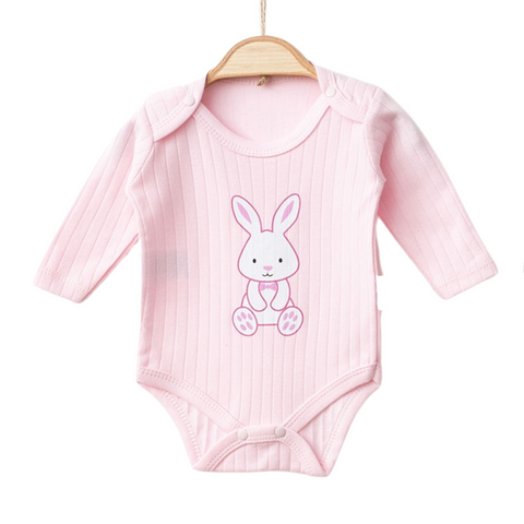 Pink Rabbit Printed Top&Bottom Set