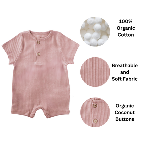 Copper Pink Baby Romper