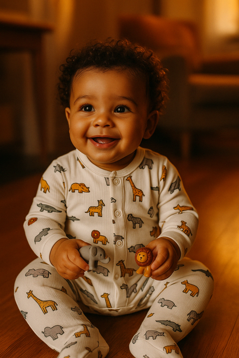 Safari Patterned Romper