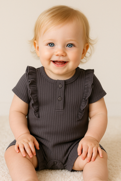 Gray Ruffled Jumpsuit
