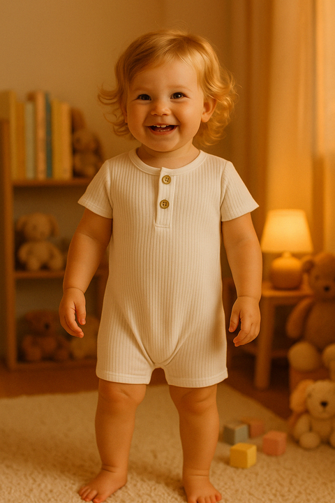 Ecru Short Jumpsuit