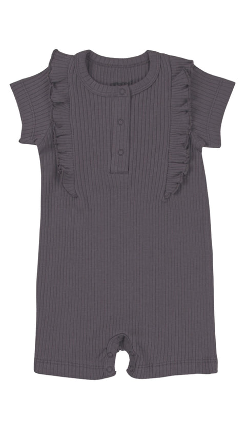 Gray Ruffled Jumpsuit