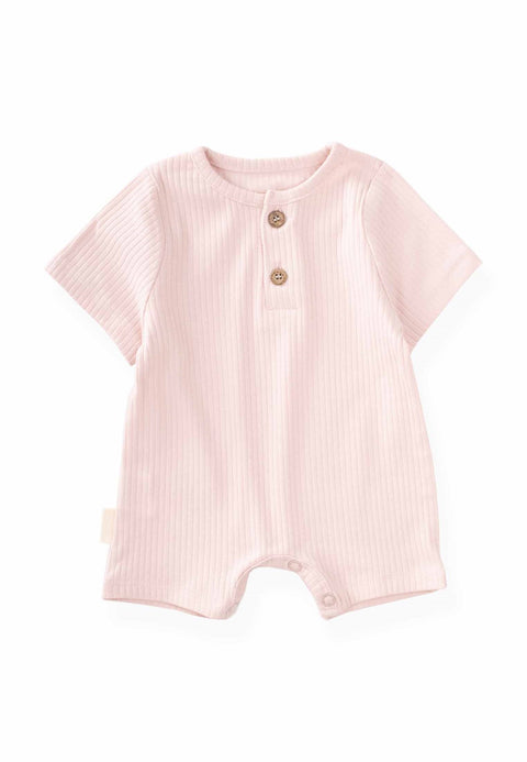 Fitted Jumpsuit 0-3 Years Powder Pink
